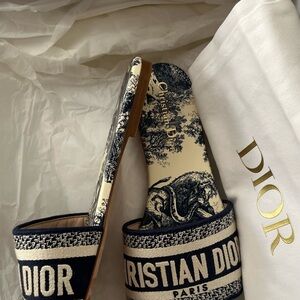 Dior Black and Cream Slides